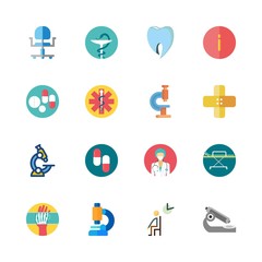 16 hospital icons set