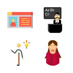 school icons set. components, backpack, science and leisure graphic works