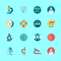 hospital icons set. online, mobility, visit and operating graphic works