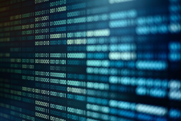 computer technology background. binary code computer language data transfers. big data and ai artificial intelligence cyber network. digital business environment.