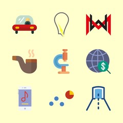 technology icons set. diagram, traffic, fast and war graphic works