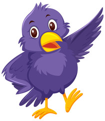 A cute purple bird