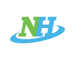n and h typography alphabet font typeset logotype image vector icon