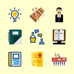 9 education icons set