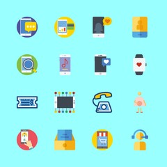 16 telephone icons set