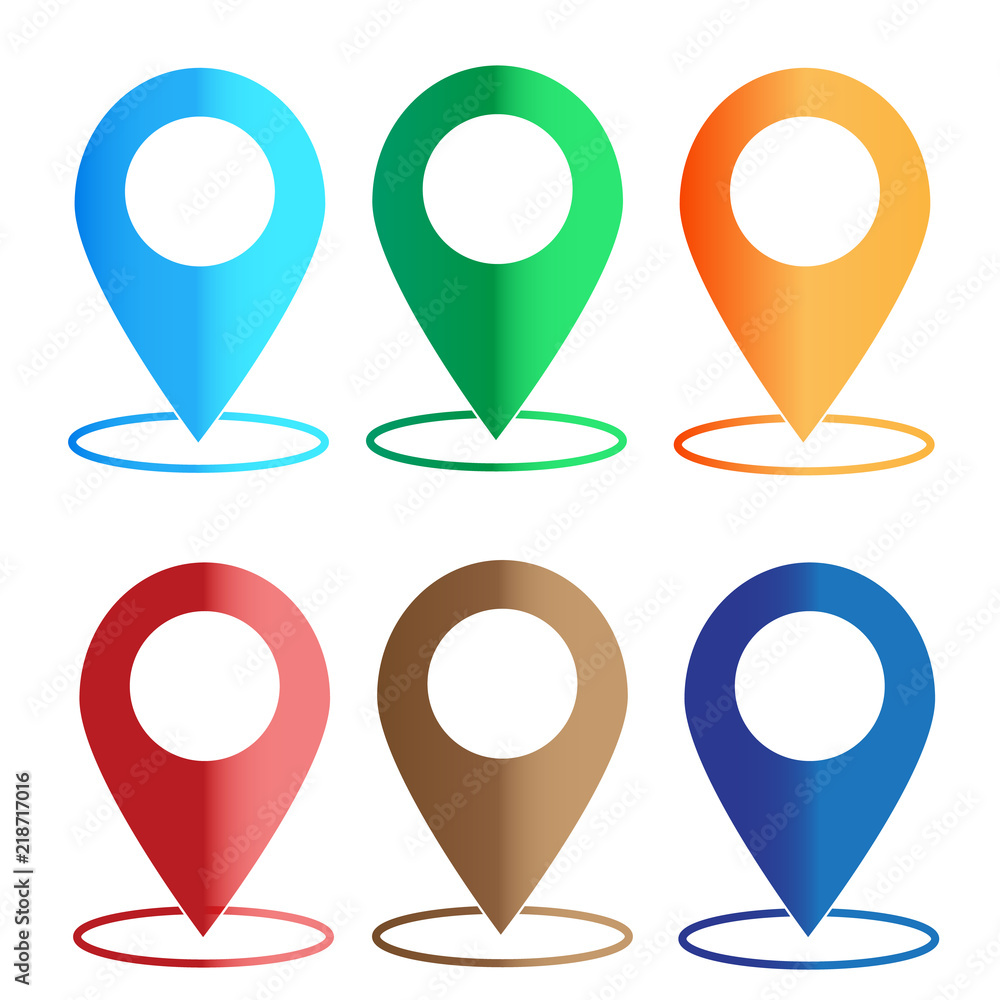 Poster gps navigation application. set map colors icon on white background. map color sign. map point. flat