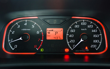 Fototapeta premium Modern automobile car dashboard