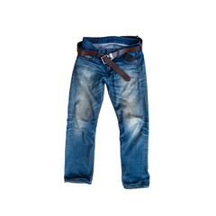 Jeans isolated on white background with clipping path.