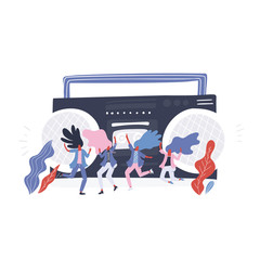 Happy Dancing People Vector