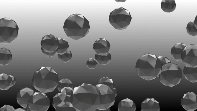 4k Abstract 3d polyhedron dodecahedron space diamonds crystals particle design technology art background.
