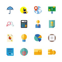 16 finance icons set