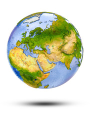 Fototapeta premium Armenia on globe