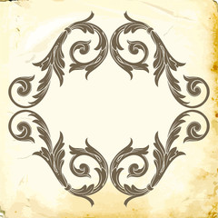 Vector baroque of vintage elements for design. 