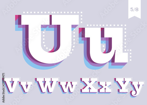 Vector Font Design Creative Poster Typeface Abstract Urban