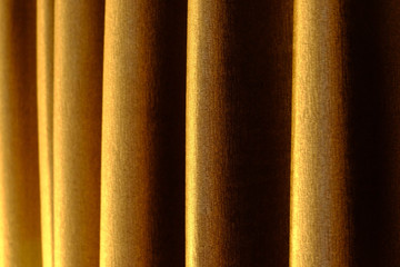 Fototapeta premium close up of background texture a gold fabric pattern.