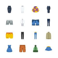 16 clothes icons set