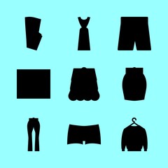 clothes icons set. outdoor, blue, hands and sunbathing graphic works