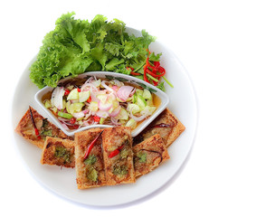 Breads with pork,Thai snack