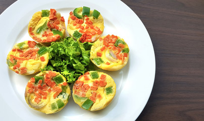 Steam eggs,vegetarian food with clipping path