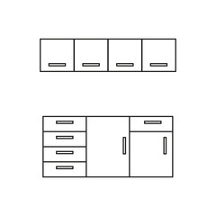 kitchen furniture, lockers icon