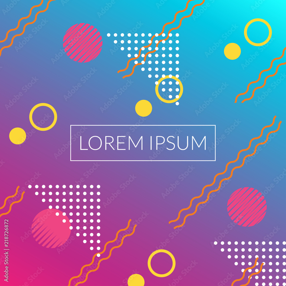 Poster modern abstract background texture with geometric patterns and shapes with triangles, circles and wa