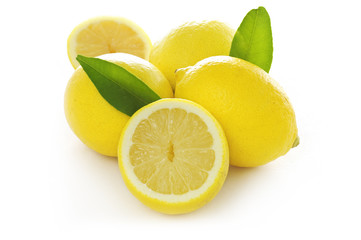 fresh lemon on a white background