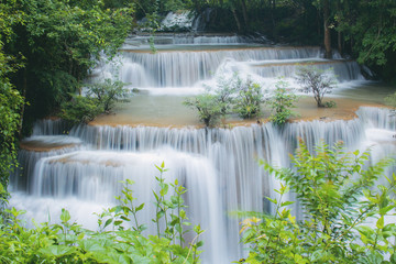 Waterfall in spring of Thailand.