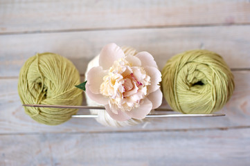 Colorful skeins of woolen thread. It can be used as a background