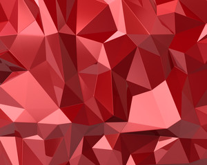 Abstract red triangle texture 3d illustration
