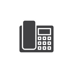 Office phone vector icon. filled flat sign for mobile concept and web design. Telephone simple solid icon. Symbol, logo illustration. Pixel perfect vector graphics