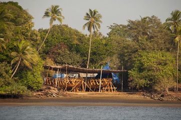 A dock yard. District Sindhudurga, Maharshtra, India