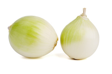 Two peeled onions
