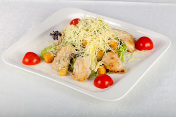 Caesar salad with chicken