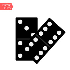 Domino icon isolated on white background for your web and mobile app design, domino vector logo concept