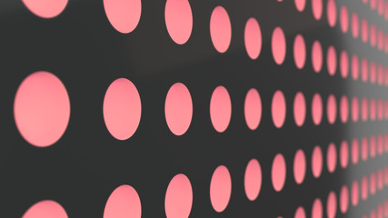 Pattern of hemisphere indents