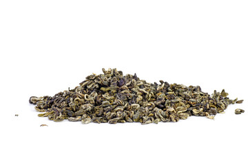 Dry green tea