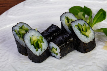 Japanese roll with cucumber