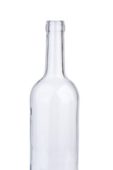 Empty white wine bottle