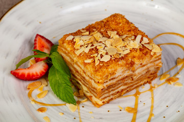 Layered honey cake