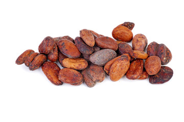 Small pile of cacao beans