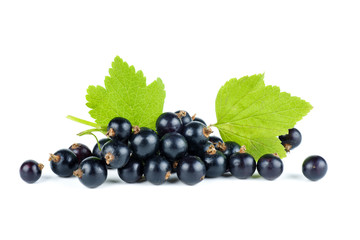 Small pile of fresh black currant berries