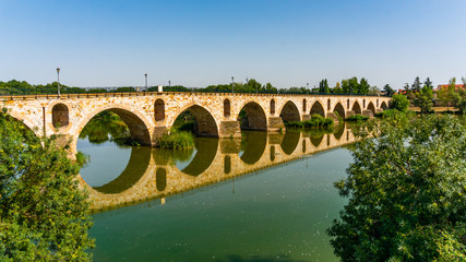Fototapeta na wymiar Puente de Piedra Bridge in Zamora Spain
