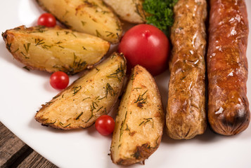 Delicious grilled wieners