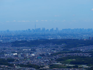 高尾山からの眺望～東京都心方面