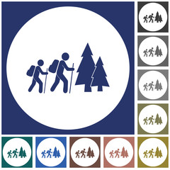Obraz premium Hiking icon illustration