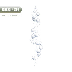 Bubbles under water vector illustration on white background