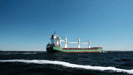 Beautiful cargo ship in Odessa