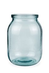 Empty one litre glass jar