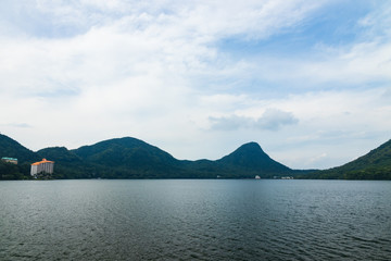 榛名湖の風景　榛名山　群馬県　日本