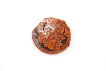フロランタン アーモンド ナッツのパイ タルト ケーキ お菓子 白背景